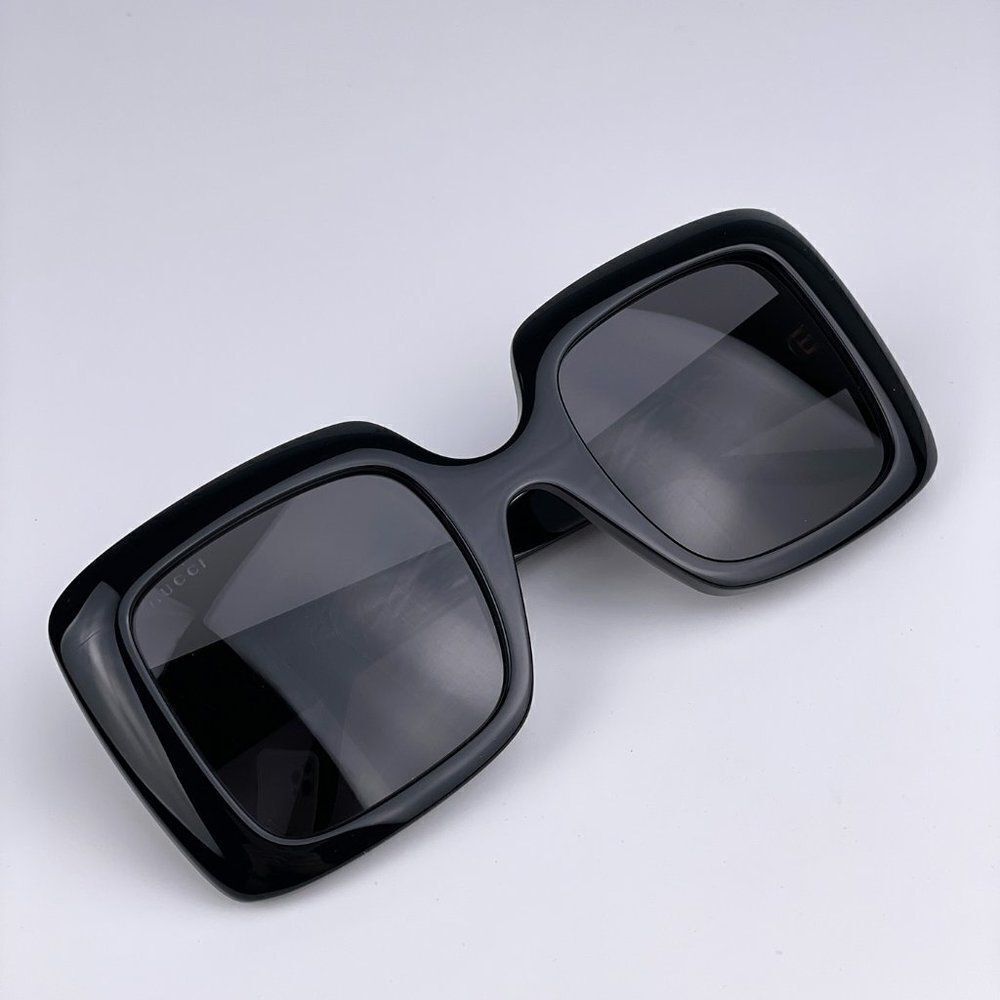 NEW Gucci Logo GG0896S 001 Black Square Oversized Women Sunglasses - Picture 8 of 13